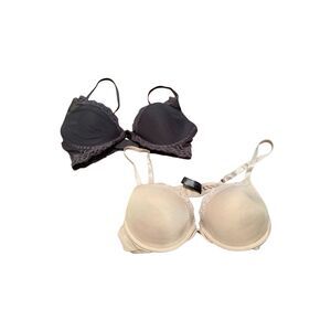 Natori BRA lot of 2 34C feather bras Nude black wired push up